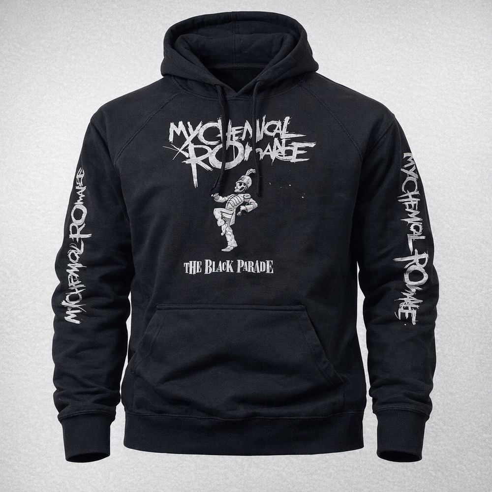 My Chemical Romance‎ Hoodie Mens Small Black The Black Parade Graphic Band Logo